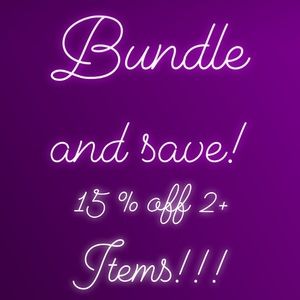 Bundle and save 15% on 2 or more items!
